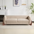 thumbnail image 1 of 82.75Inches Boucle Sherpa Sofa (2Boxes package) - Almond, 1 of 11