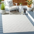 thumbnail image 3 of SAFAVIEH Martha Stewart Hampton Diamond Indoor/Outdoor Area Rug, Grey/Ivory, 6'5" x 9'6", 3 of 7