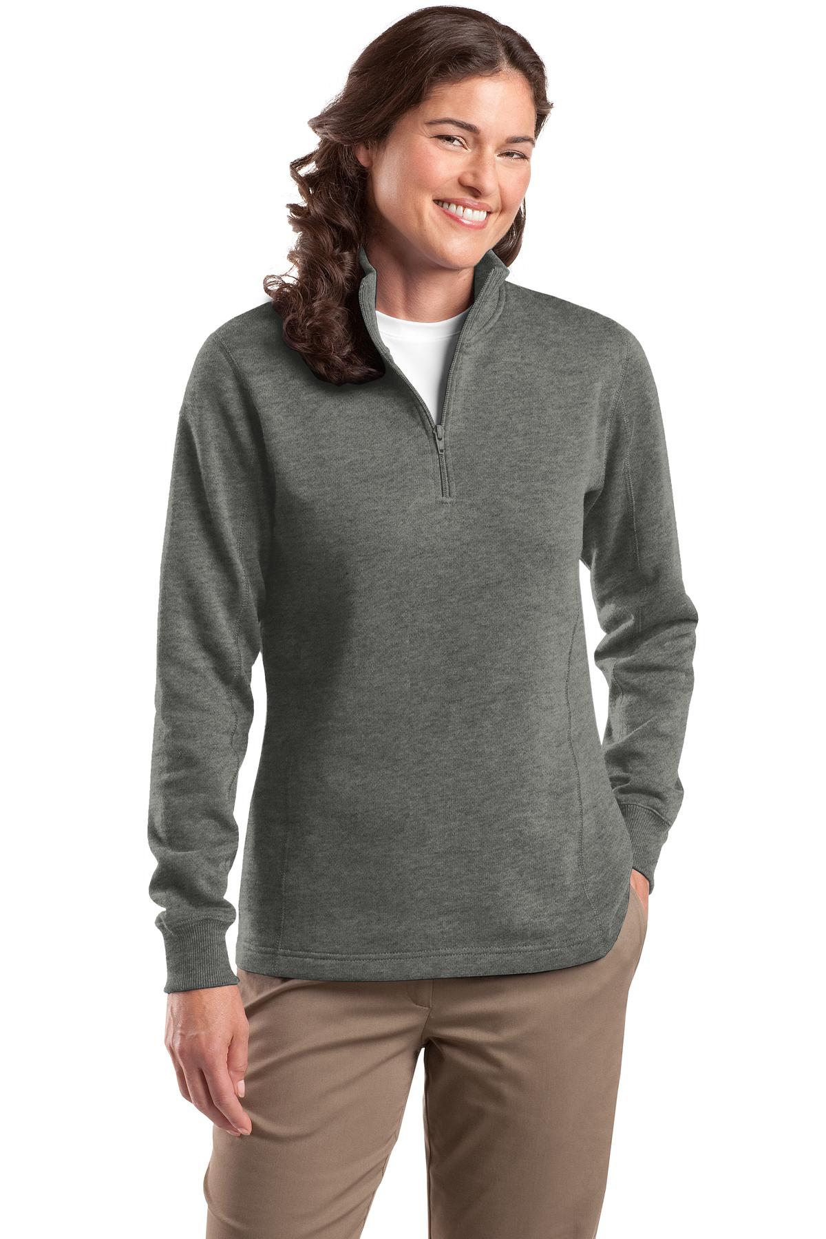 SportTek SportTek LST253 Pullover Ladies 1/4Zip Sweatshirt