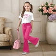 thumbnail image 4 of XIYON Toddler Girls Clothing Set Stylish Girls Casual Outfit Flared Pants With Short Sleeve Top Comfortable Playwear 2 Piece Summer 12-13 Years, 4 of 4
