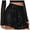 Black, variant on WAYUTE Women Shorts Sparkling Sequined Double Layer Mesh Shorts Dance Performance Casual Fashion Shorts