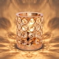 thumbnail image 2 of Crystal Wax Melt Warmer Candle for Scented 2 in 1 Melts Fragrance Cubes Melter Home Office Deco Night Light Valentines Day Birthday Gifts Women Mom Girl(01-Gold), 2 of 5