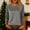 #133-Gray, variant on TaTaai Womens Clothes Gold Hot Stamping Glitter 3/4 Sleeve Round Neck Double Layer Mesh Top for Daily Gift
