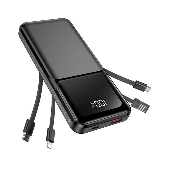 Cargador portátil Power Bank RONEGN de 10000 mAh con cable incorporado