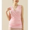 thumbnail image 5 of Doublju Women's V- Neck Sleeveless Shirred Sides Tank Top (Plus Size Available), 5 of 5