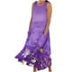 thumbnail image 1 of Vestido de Verano para las Mujeres sin Mangas Lino-Look Impreso Maxi, Suelto Fluido Y Vestido Sexy de Moda para las Mujeres, 1 of 5
