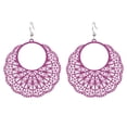 thumbnail image 1 of 1 par de pendientes de cobre para mujer, redondos, elegantes, recubiertos a la moda, fáciles de combinar, joyería para pendientes, regalo de Ropa, zapatos y accesorios Miscelánea Púrpura Minnieouse AP015713-01, 1 of 6