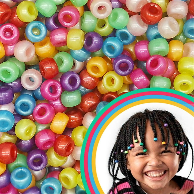 hanxiulin beads glitter beads hair beads craft beads children's multicolor  beads diy beads bracelet beads craft beads