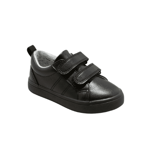 Toddler Boys Black Hook Loop Sneakers Size 12 Comfortable Casual Shoes