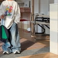 thumbnail image 6 of RUTAYY Toddler Boys Jeans Wide Leg Pants Loose Straight Leg Trouser Comfort Pants, 6 of 9