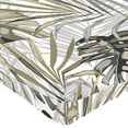 thumbnail image 2 of Jordan Manufacturing 50.5" x 19" Bryan Walnut Beige Leaves Rectangular Outdoor Adirondack Chair Cushion with Ties, 2 of 13