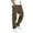 Brown, variant on New Pocket Design Solid Cargo Pants Trousers for Men Full Length Casual Loose Drawstring Pockets Pants Male Cargo Pants Army Green 3XL