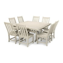 POLYWOOD Vineyard 9-Piece Dining Set in Sand