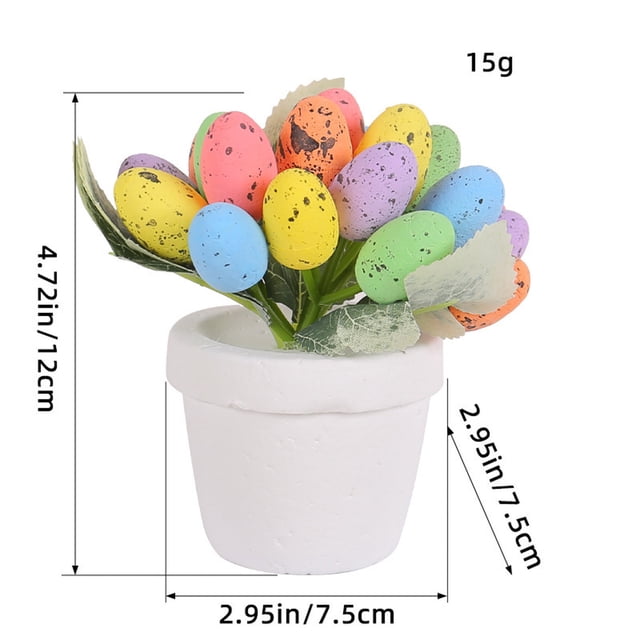 Pot de Fleurs Œuf de Pâques Décoration Extérieure 12 cm Design Tacheté pour Jardin de Cour