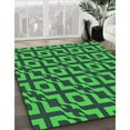 thumbnail image 3 of Ahgly Company Machine Washable Indoor Square Transitional Lime Green Area Rugs, 5' Square, 3 of 7