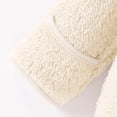 thumbnail image 4 of CUZIBR Baby Toddler Girls Romper Outfit Suit Solid Color Long Sleeve Full Zip Up Fuzzy Hooded Jumpsuit Footies Kids Boys One Piece Winter Thermal Warm Snowsuit Clothes Bodysuit,Beige,0-3 Months, 4 of 9