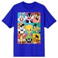thumbnail image 5 of Looney Tunes Characters In Frames Crew Neck Short Sleeve Royal Blue Men's T-shirt-XXL, 5 of 7