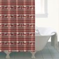 thumbnail image 4 of Red Christmas Reindeer Pattern Shower Curtain 72"x72" ,Bathroom Decorative Shower Curtains Set with 12 Hooks,Modern Waterproof Washable Shower Curtain, 4 of 6