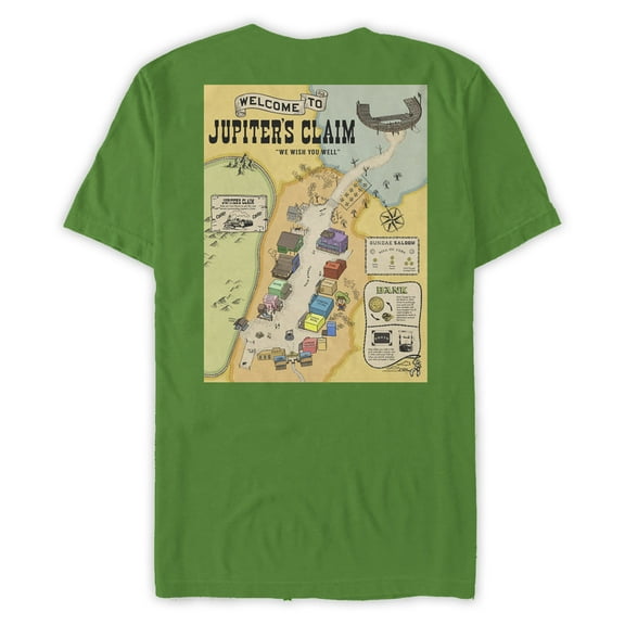 Men's NOPE Jupe's Loop Jupiter's Claim Map  Graphic Tee Kelly Green Small