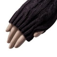 thumbnail image 4 of Douhoow Women Winter Knitted Wrist Arm Hand Warmer Long Mitten Fingerless Gloves, 4 of 7