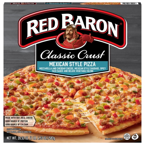 Red Baron Mexican Style Classic Crust Frozen Pizza, 20.53 oz