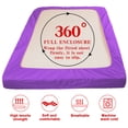 thumbnail image 6 of Super Soft and Durable​​ Microfiber Fitted Sheet, Machine Washable Fitted Bed Sheet with 15 inches Deep Pocket, Full, 54 x 75 inches, Purple, 6 of 7
