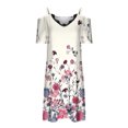 thumbnail image 5 of SMihono Robes Bohèmes d'Été pour Femmes Grande Taille Décontractées Amples d'Été Imprimées à Manches Courtes Robe de Plage Robes, 5 of 5