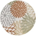 thumbnail image 2 of Nourison Aloha Indoor/Outdoor Ivory Multicolor 7’10” x Round Area Rug (8 Round), 2 of 9