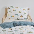 thumbnail image 3 of Cotton Muslin Toddler Bedding 3 Piece Set - Work Trucks, 3 of 9
