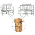 thumbnail image 6 of Gymax 3 in 1 Acacia Wood Furniture Set Patio Outdoor w/ Cushion Coffee Table, 6 of 7
