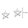 thumbnail image 2 of AeraVida Unique Uneven Star Sketch Outline Sterling Silver Stud Earrings for Female Adult, 2 of 5