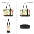 thumbnail image 6 of FORMRS Canvas Laptop Tote Bag for Women with 15.6" Computer Compartments Shoulder Handbag, White Vegetables Pattern, 6 of 7