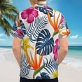 thumbnail image 6 of High Quality Hawaiian Shirts for Men Short Sleeve Aloha Beach Shirt Floral Summer Casual Button Down Shirts Blouses 59H74D, 6 of 7