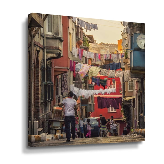 Artwall Streets of Istanbul, Gallery Wrapped Canvas by Martin Podt