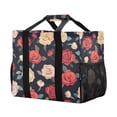 thumbnail image 2 of Large Hand-Held Storage Bag Kitchen Reusable Grocery Bags， Travel Tote Bags， Waterproof Tote，Laundry Bag，Beach Bag， Pool Bag Red Rose Cartoon, 2 of 8