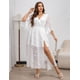 thumbnail image 2 of Vestido largo EYWOL, talla grande, blanco y floral para mujer, 2 of 9