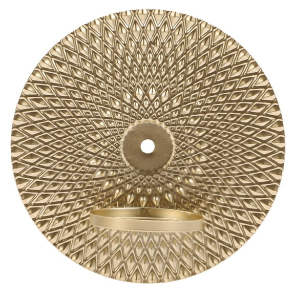 FRCOLOR Elegant Golden Iron Wall Candle Sconce for Bedroom and Living Room Decor