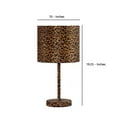 thumbnail image 5 of Benjara Fabric Wrapped Table Lamp with Dotted Animal Print, Brown and Black, 5 of 5