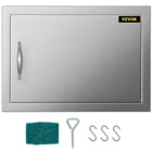 17x24 Outdoor Kitchen Access Door - Stainless Steel Flush Mount For BBQ Island & Grill Station