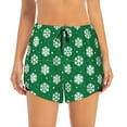 thumbnail image 2 of Goofa Snowflake Printed Women 2 in 1 Running Shorts,Quick Dry Athletic Workout Shorts,High Waisted Athletic Shorts with Liner Pockets-XX-Large, 2 of 9