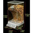 thumbnail image 2 of Comedero automático antisalpicaduras para pájaros, accesorios para jaulas de pájaros, contenedor de comida para periquitos, canarios, cacatúas y pinzones., 2 of 5