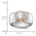 thumbnail image 3 of White Sterling Silver Ring Band Fashion Cubic Zirconia CZ Clear, 3 of 3