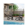 thumbnail image 2 of Bingirl 1-Pack HDPE Oversized All-Weather Resistant Poly Plastic Rocking Chair for Home Garden - High Back Porch Rocker, Heavy Duty, 2 of 8