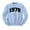 Light Blue, variant on 1978 College Style Sweatshirt Unisex Large White