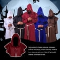 thumbnail image 4 of Matsuzay Banquete de Halloween Capucha Unisex Cape Shawl Poliéster Cosplay Disfraz Medieval Cowl Hat Photo Prop Festival Ropa Kits de decoración para fiestas Rojo, 4 of 6