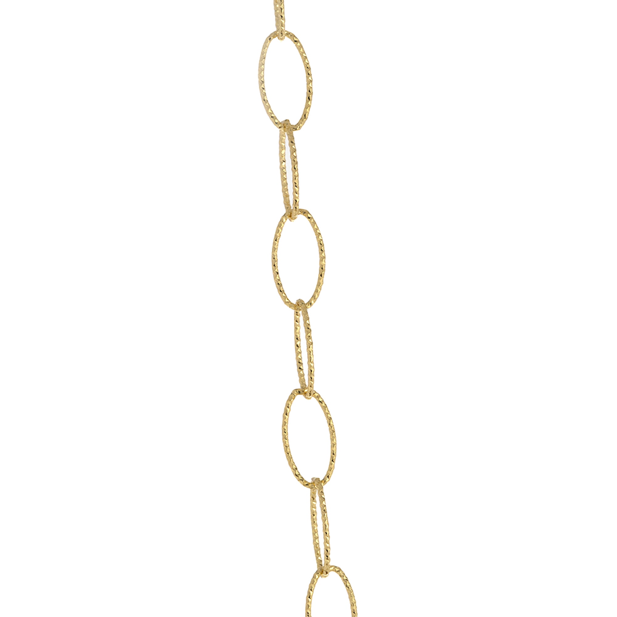 925 Sterling Silver 30'' Oval Sparkle Ro