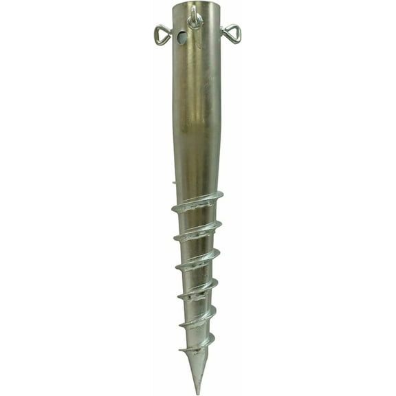 American Ground Screw Model 3 - Versatile Ground Anchor for Round Posts, Flag Poles & Fences - Easy Install, No-Dig 22" Screw-in Stake (Fits up to 2-3/8" Diameter Poles)