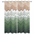 thumbnail image 4 of Outdoor Curtains for Patio Waterproof Green Beach Waves Indoor/Outdoor Curtain Tiebacks Abstract Lines Privacy Curtain Sun Block Grommet Drapes for Pergolas Gazebo Porch Balcony 2 Panel 54x108 Inch, 4 of 9