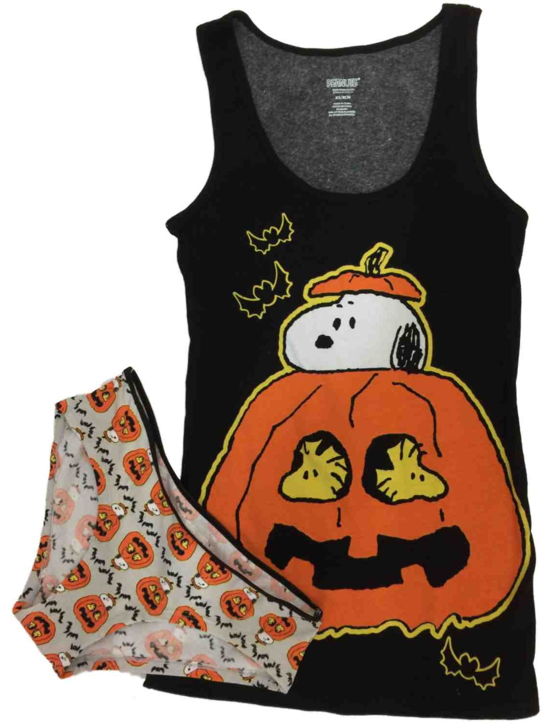 Peanuts Womens Underwear Woodhouse & Snoopy Pajamas Cami & Undie Sleep