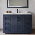 thumbnail image 2 of Wyndham Collection Miranda 48" Wood&Marble Single Bathroom Vanity in Blue/Black, 2 of 7